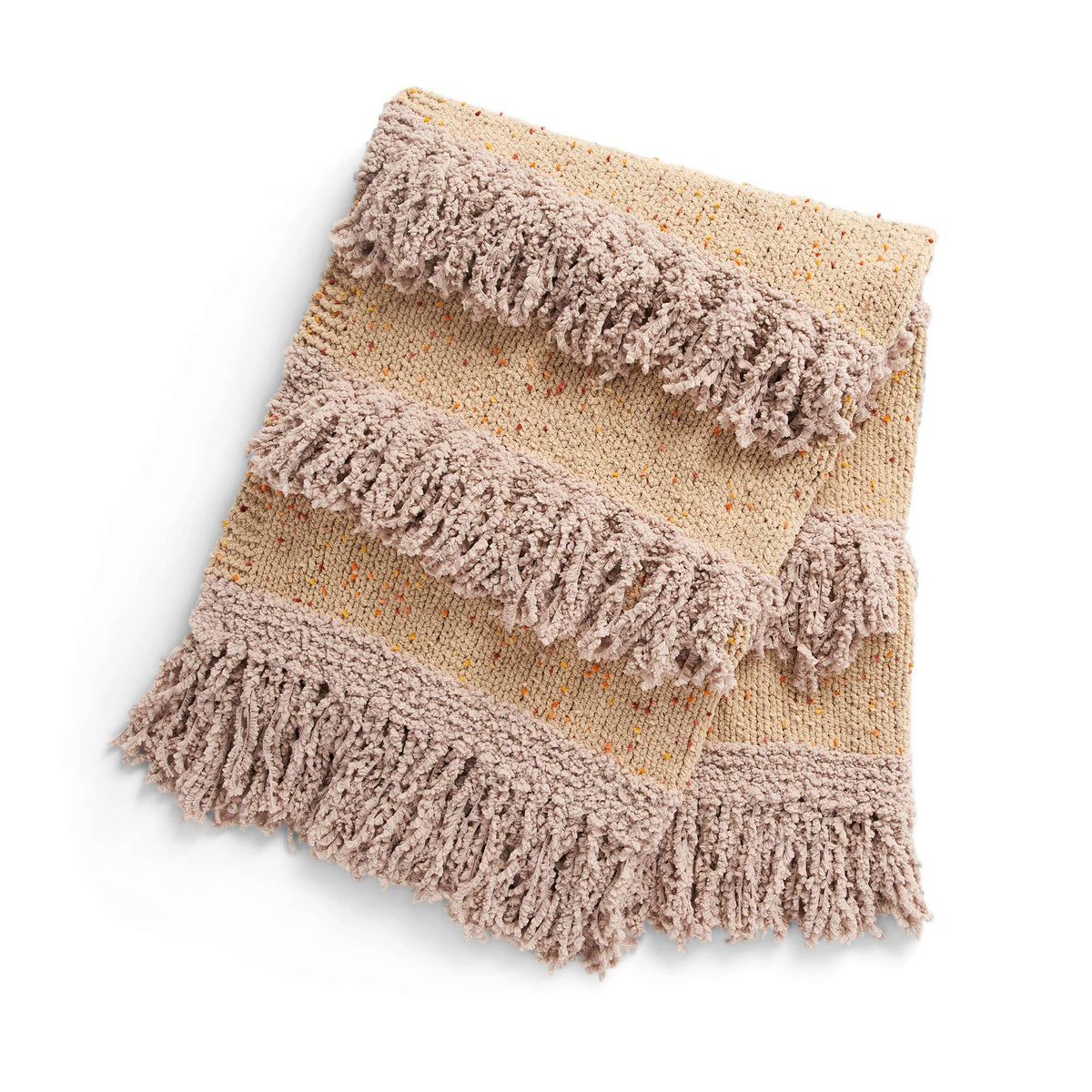 Knit Blanket made in Bernat Blanket Confetti yarn