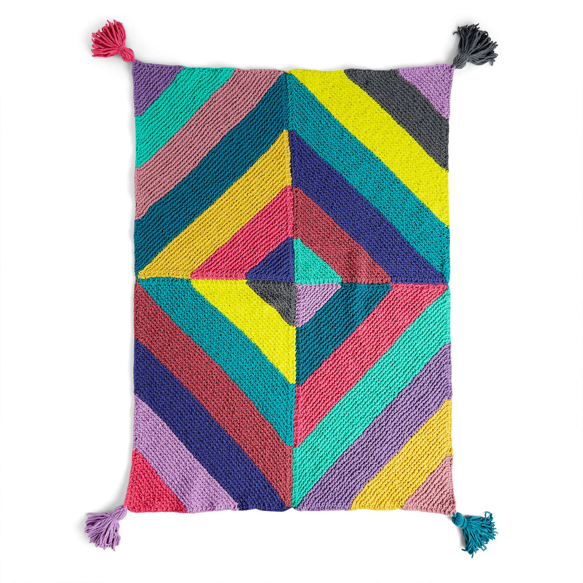 Knit Blanket made in Bernat Blanket O'Go yarn