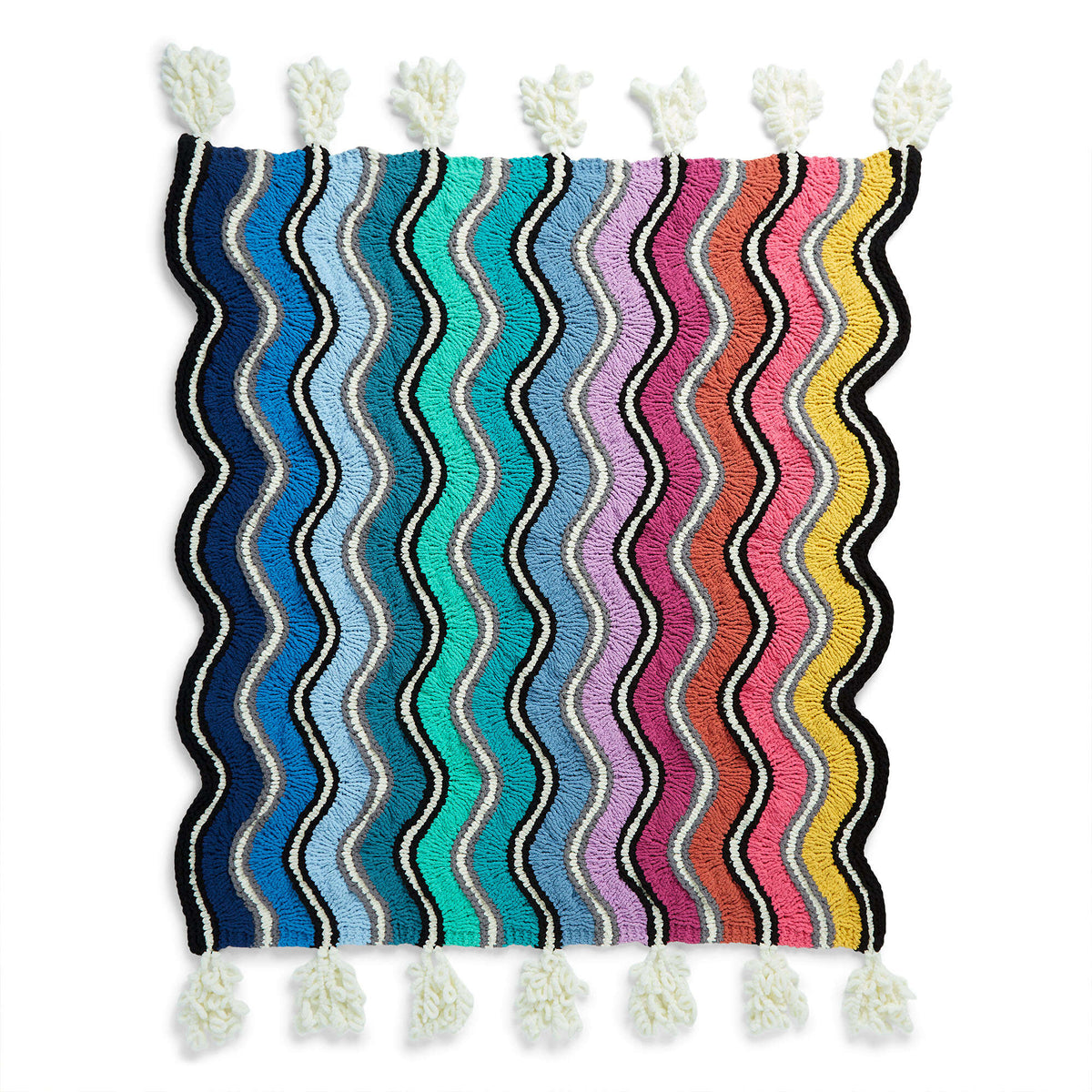 Knit Blanket made in Bernat Blanket O'Go yarn