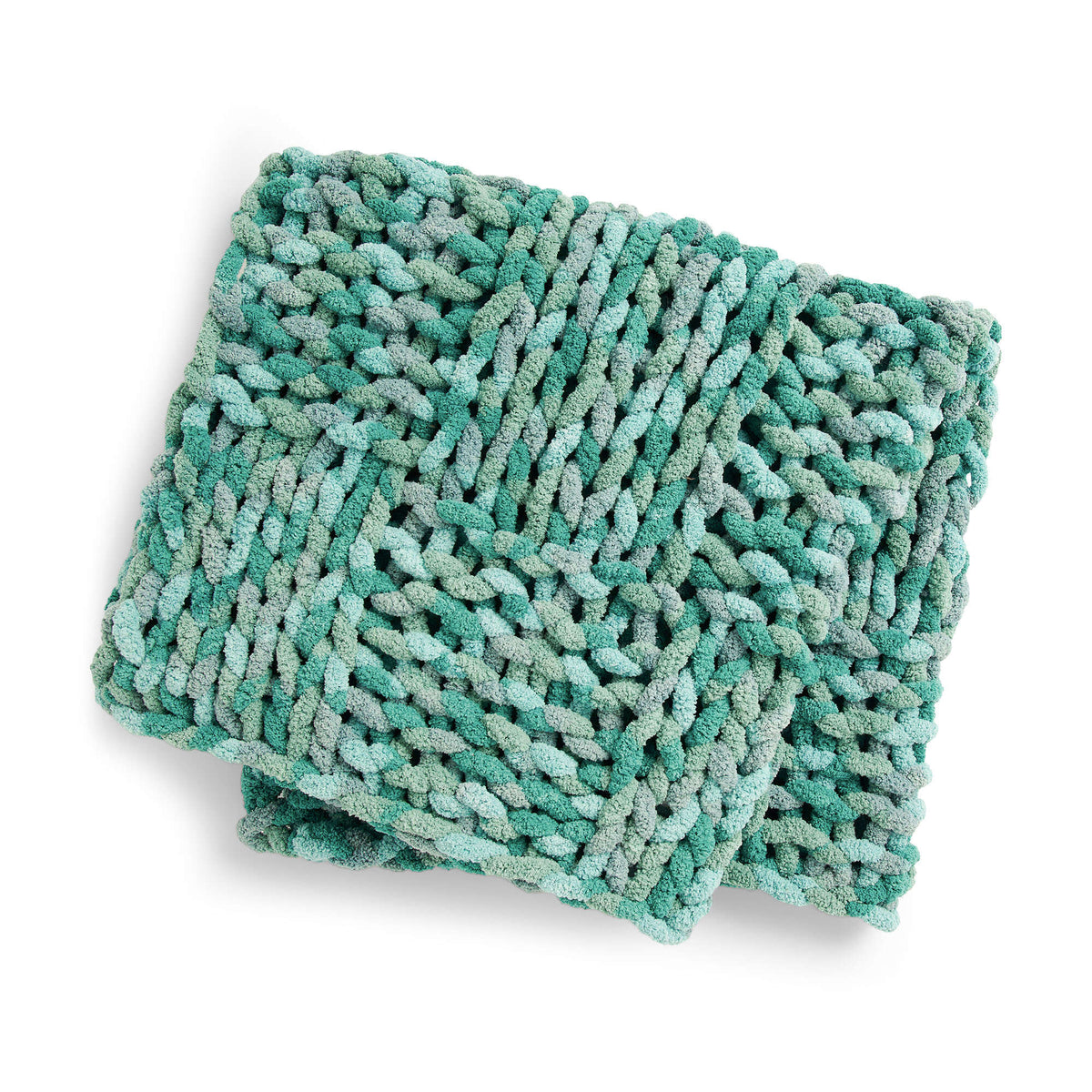 Knit Blanket made in Bernat Blanket Extra Thick yarn