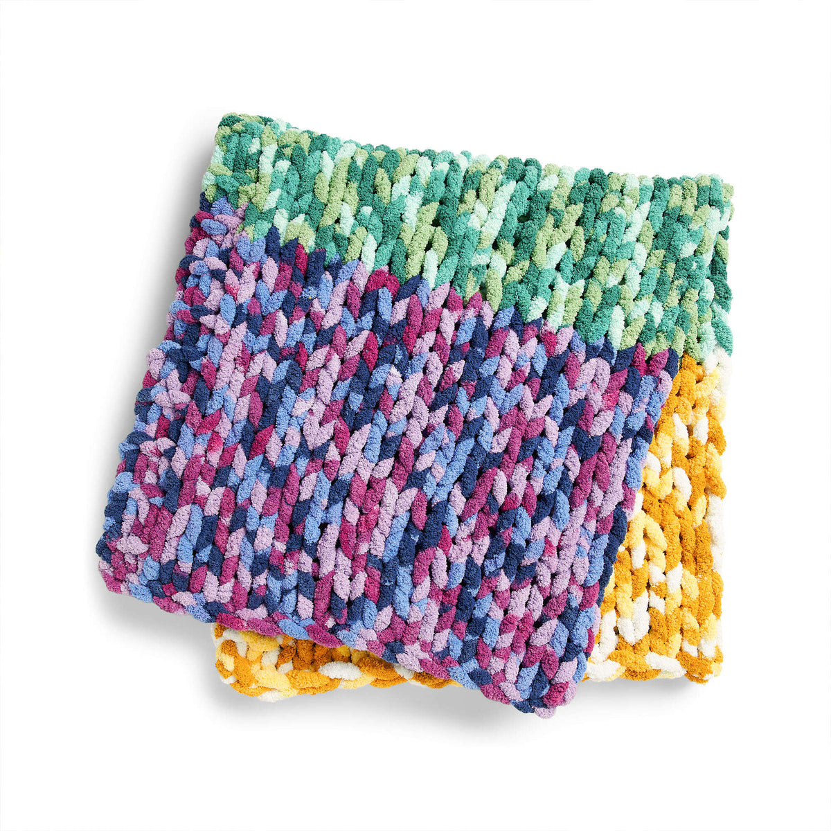 Knit Blanket made in Bernat Blanket Extra Thick yarn