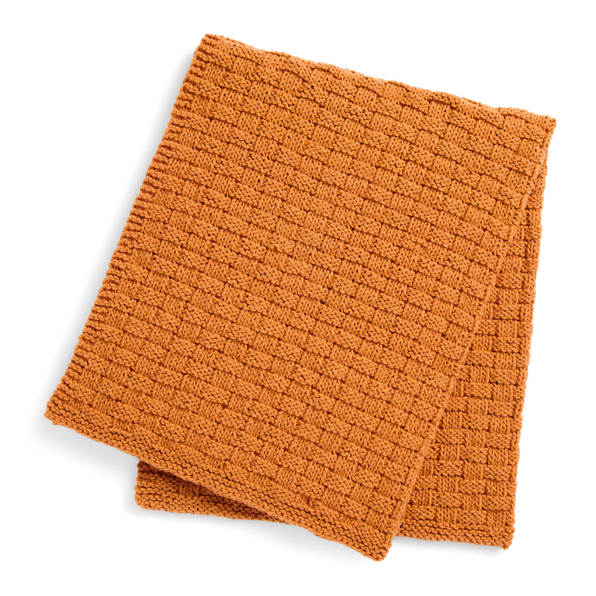 Knit Blanket made in Bernat Forever Fleece yarn