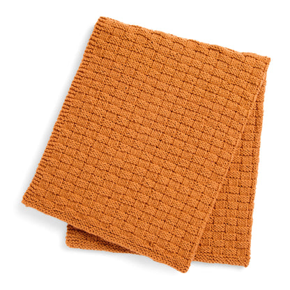 Bernat Basket Weave Knit Blanket Knit Blanket made in Bernat Forever Fleece yarn
