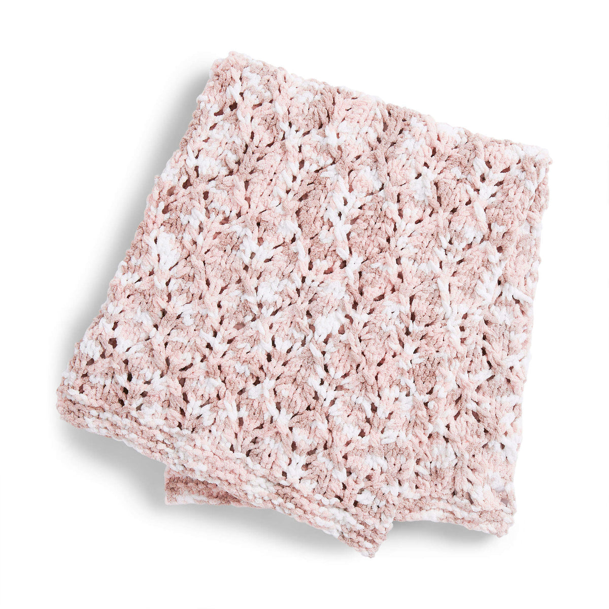Knit Blanket made in Bernat Blanket yarn