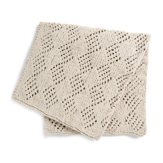Knit Blanket made in Bernat Blanket yarn