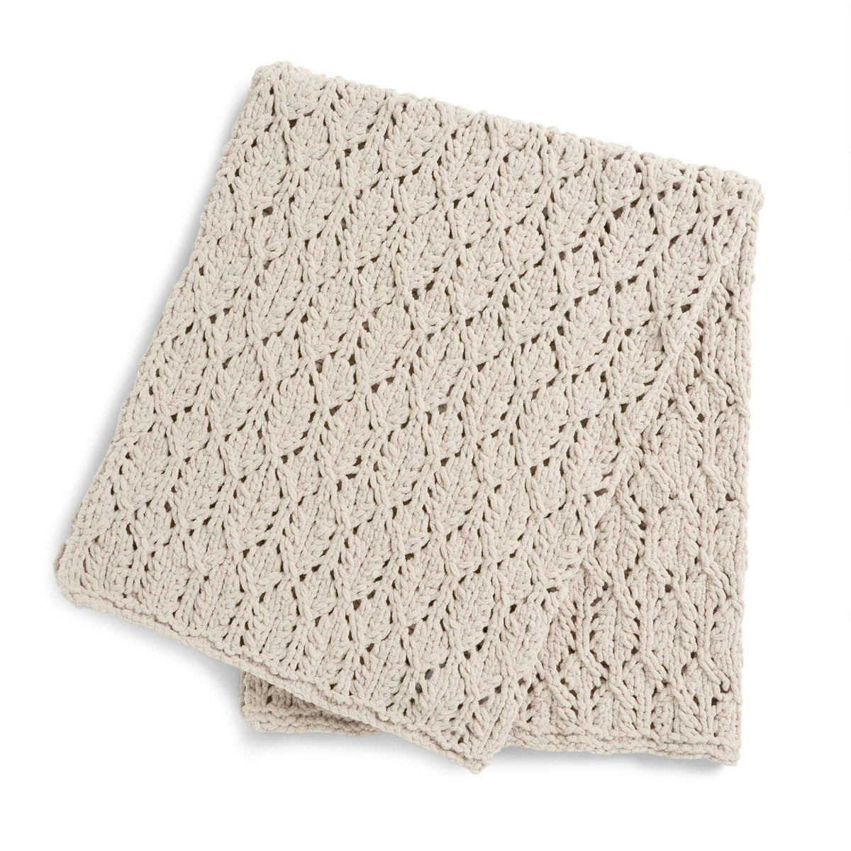 Knit Blanket made in Bernat Blanket yarn