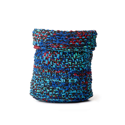 Bernat Boho Knit Basket Knit Basket made in Bernat Blanket yarn