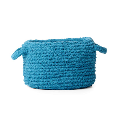 Bernat Garter Knit Basket Knit Basket made in Bernat Blanket Extra yarn