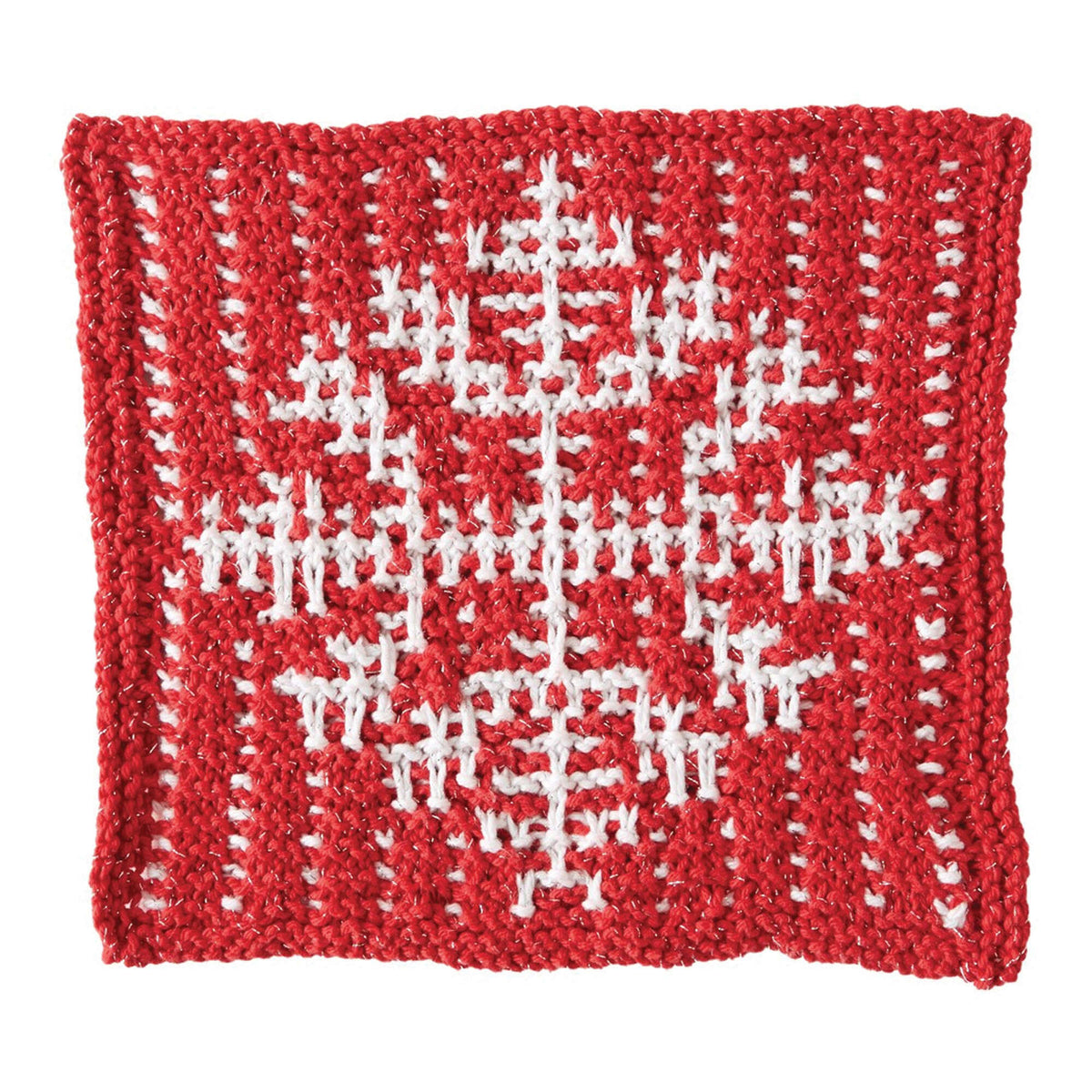 Knit Dishcloth made in Bernat Handicrafter Cotton yarn