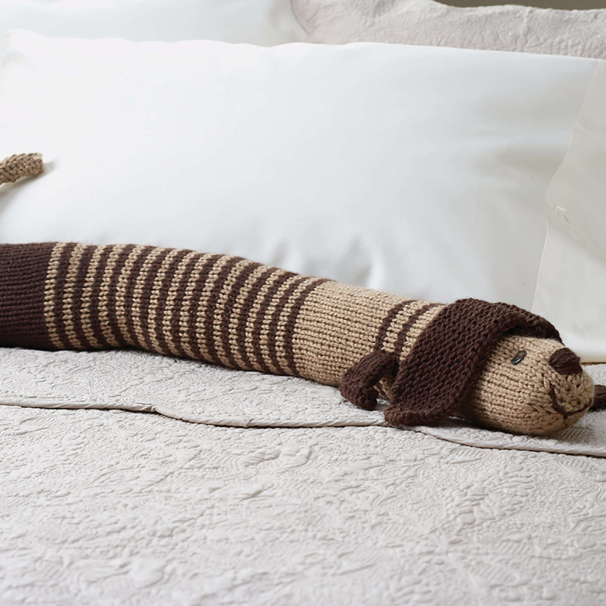 Knit Interior Décor made in Bernat Satin yarn