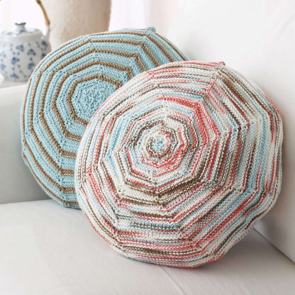 Bernat Knit Zen Pillows Knit Pillow made in Bernat Handicrafter Cotton yarn