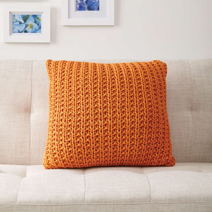 Bernat Down the Line Knit Pillow Knit Pillow made in Bernat Maker Big yarn
