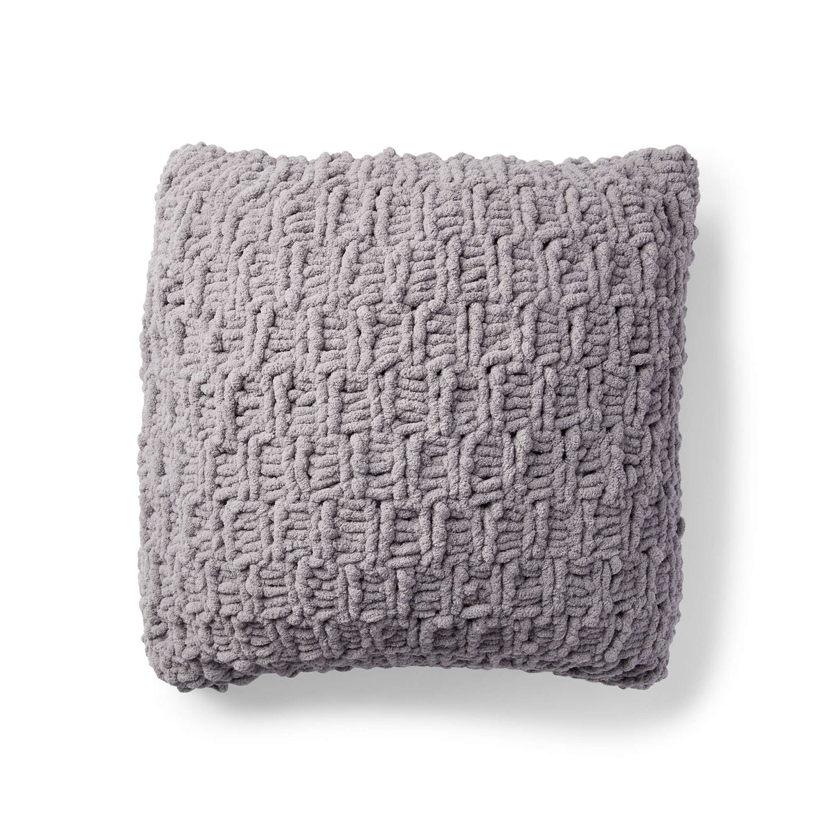 Knit Pillow made in Bernat Blanket Extra yarn