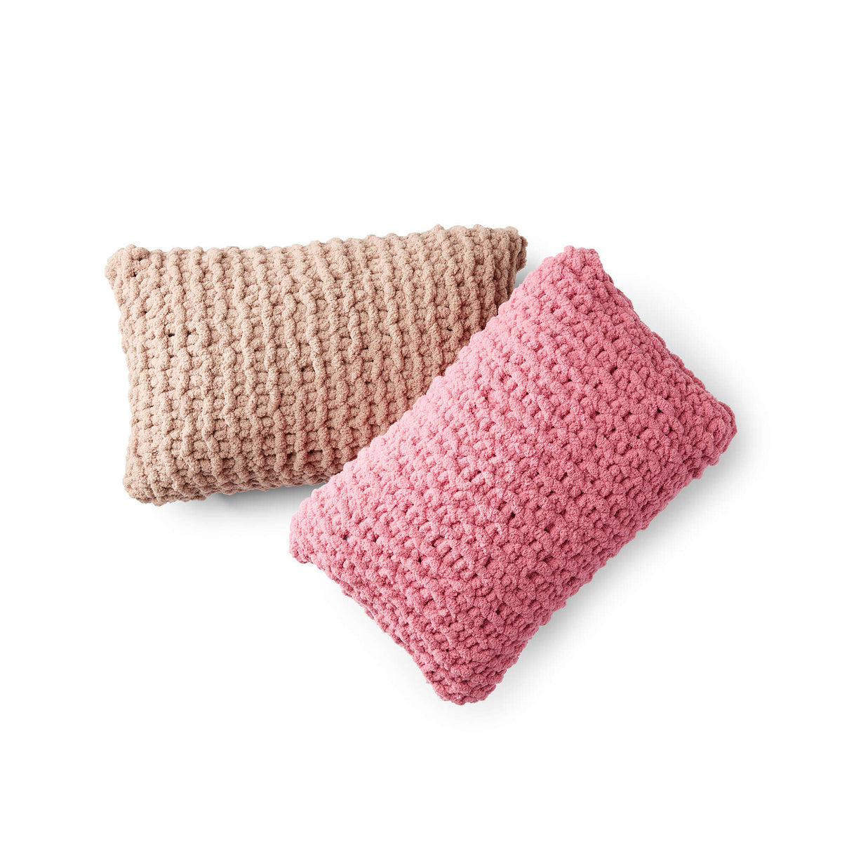 Knit Pillow made in Bernat Blanket Extra yarn