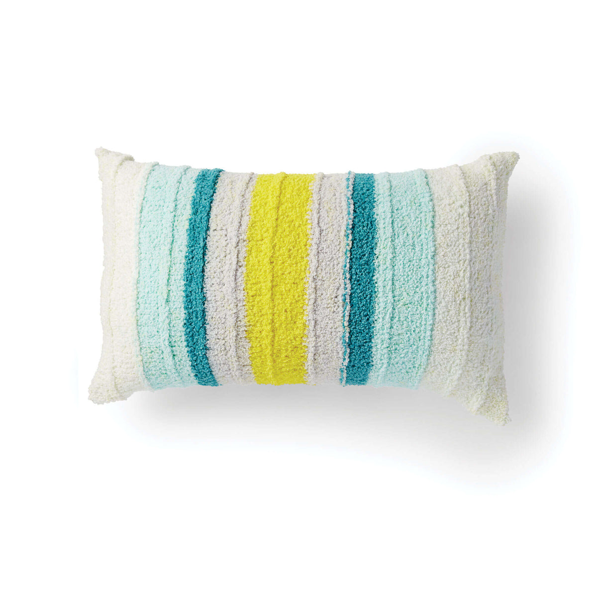 Knit Pillow made in Bernat Blanket Breezy yarn