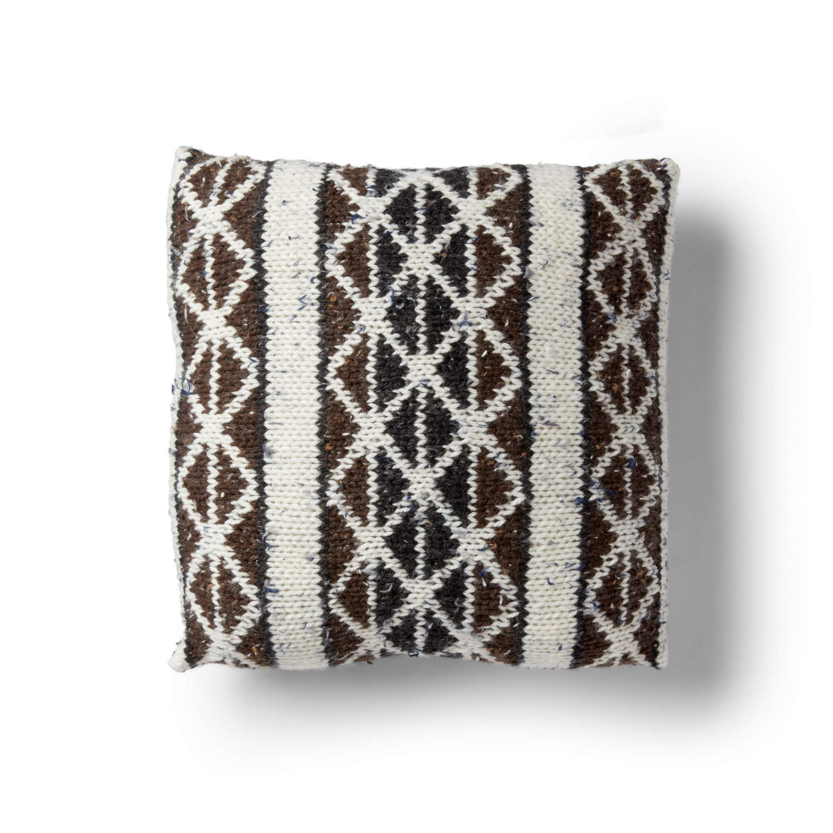 Knit Pillow made in Bernat Softee Chunky Tweeds yarn