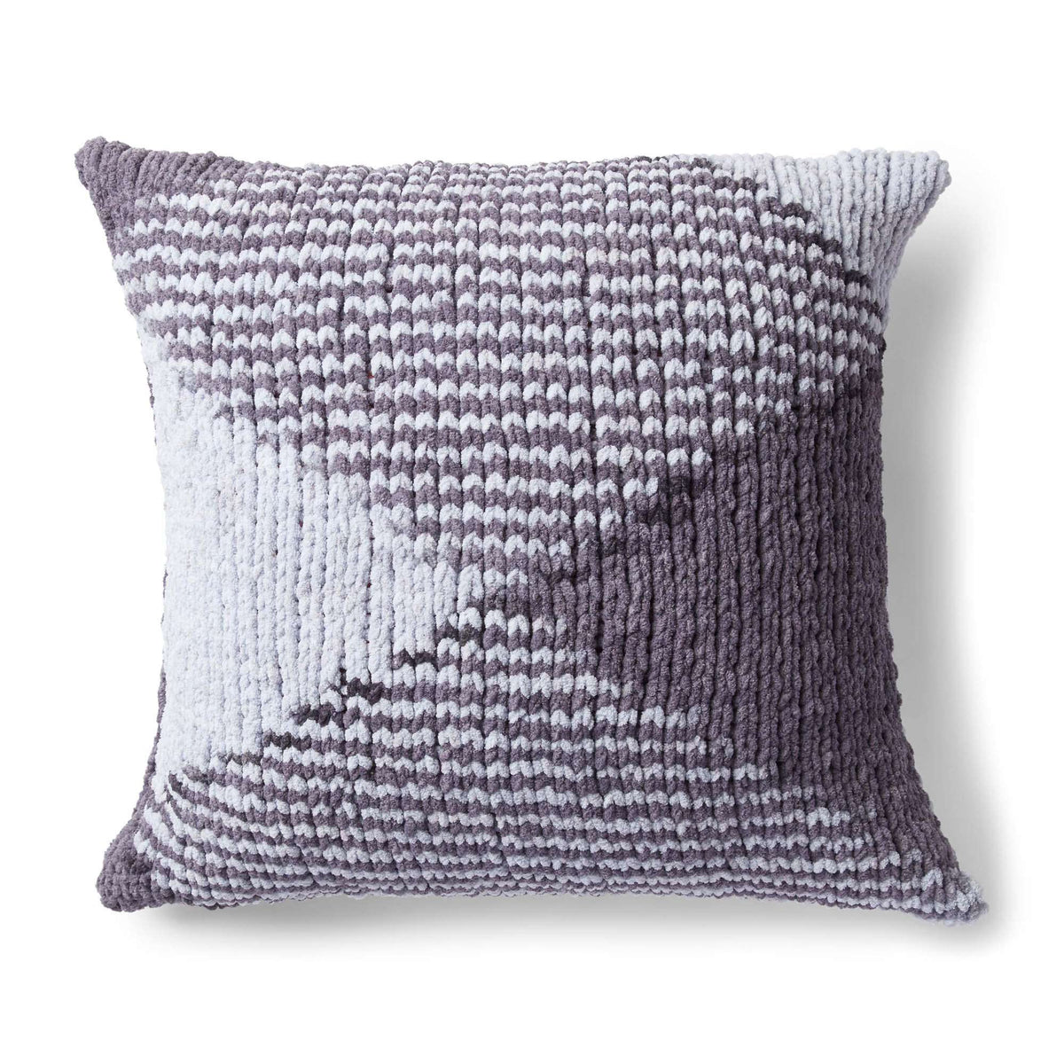 Knit Pillow made in Bernat Color Pooling yarn