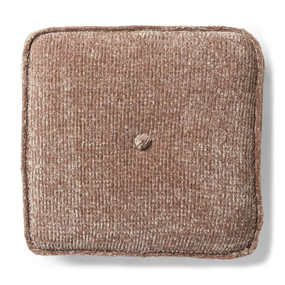 Bernat Piped & Tufted Knit Pillow Knit Pillow made in Bernat Velvet yarn