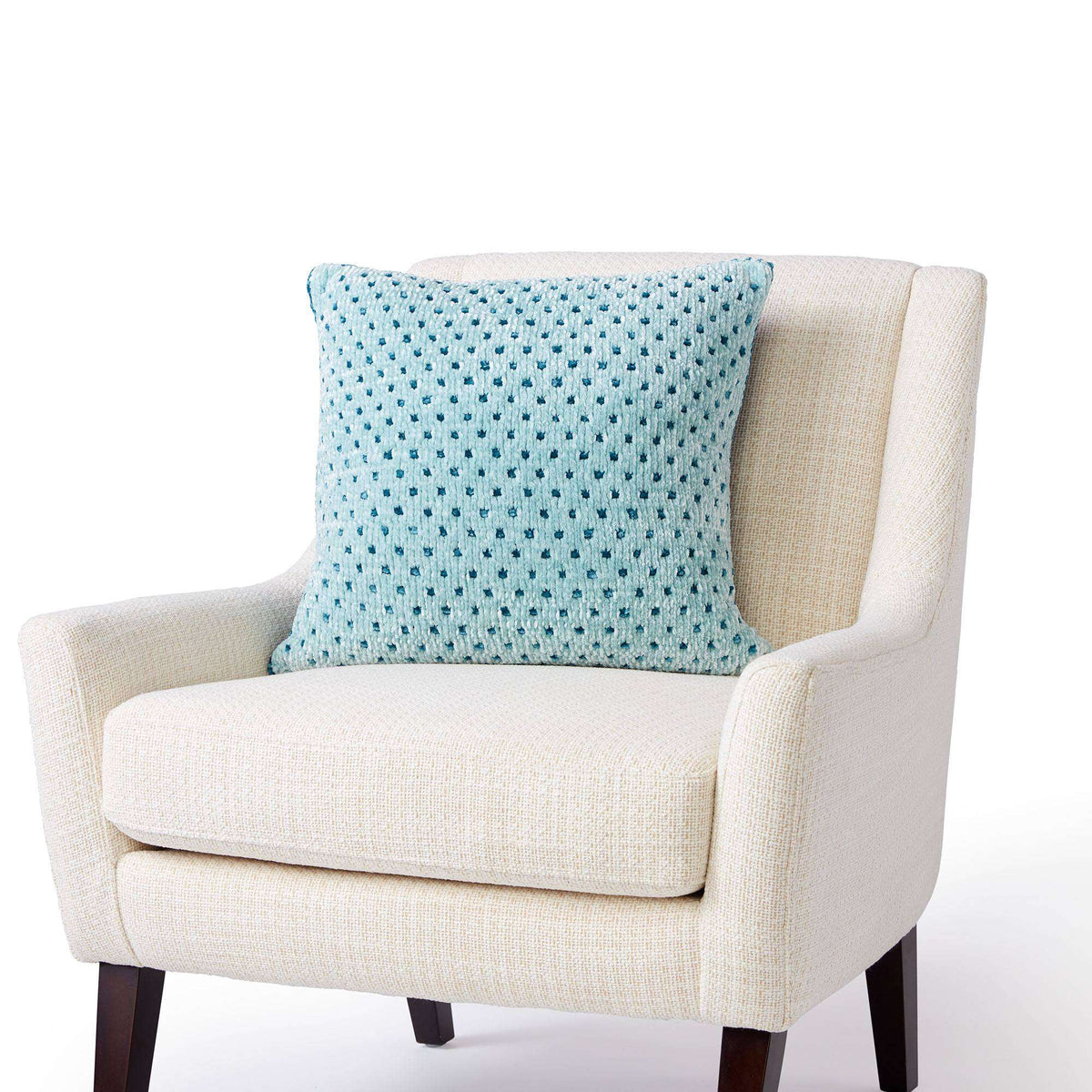 Knit Pillow made in Bernat Velvet yarn