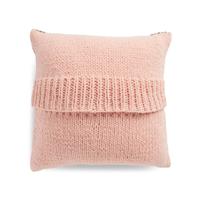 Bernat Knit Windowpane Pillow Knit Pillow made in Bernat Forever Fleece yarn