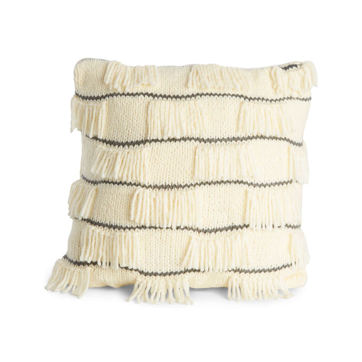 Knit Pillow made in Bernat Bounce Back yarn