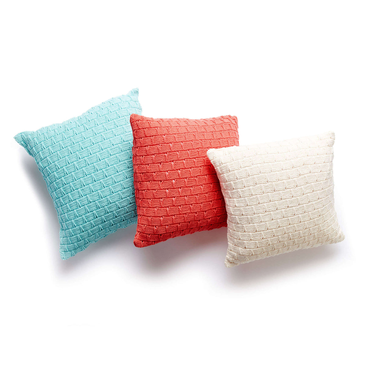 Knit Pillow made in Bernat Handicrafter Cotton yarn