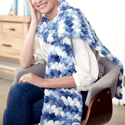 Bernat Craft Alize EZ Criss-Cross Scarf Craft Scarf made in Bernat Blanket-EZ yarn