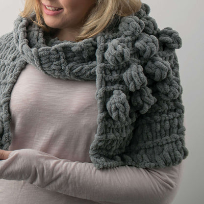 Bernat Craft Alize EZ Bobble Scarf Craft Scarf made in Bernat Blanket-EZ yarn