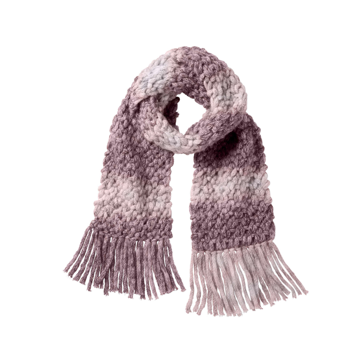 Craft Scarf made in Bernat EZ Wool yarn