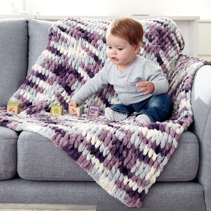 Bernat Craft Alize EZ Baby Blanket Craft Blanket made in Bernat Blanket-EZ yarn