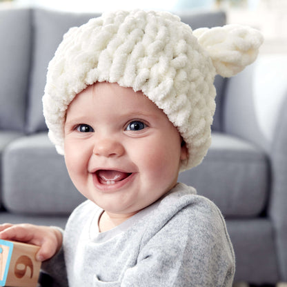 Bernat Craft Alize EZ Baby Bear Hat Craft Hat made in Bernat Blanket-EZ yarn