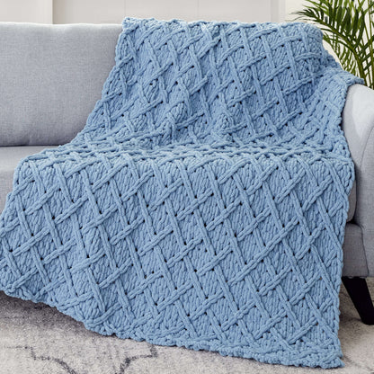 Bernat Craft Alize EZ Diamond Lattice Blanket Craft Blanket made in Bernat Blanket-EZ yarn
