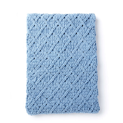 Bernat Craft Alize EZ Diamond Lattice Blanket Craft Blanket made in Bernat Blanket-EZ yarn