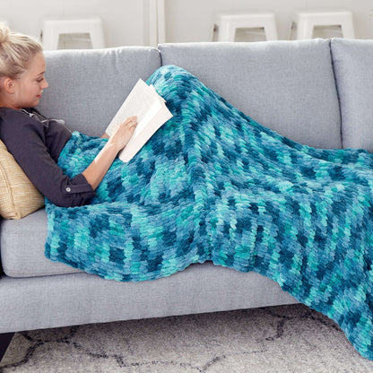 Bernat Craft Alize EZ Afghan Craft Blanket made in Bernat Blanket-EZ yarn