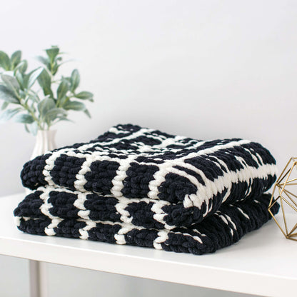 Bernat Craft Alize EZ Mad for Plaid Blanket Craft Blanket made in Bernat Blanket-EZ yarn