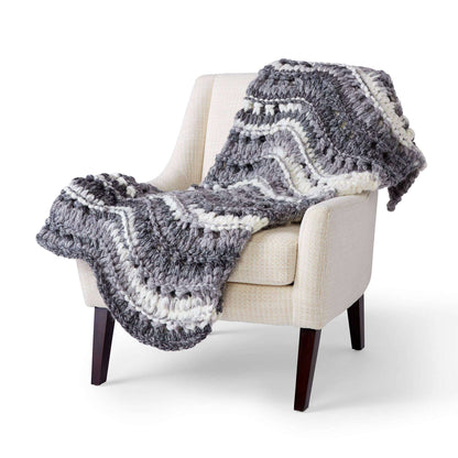 Bernat Craft Alize EZ Feather and Fan Blanket Craft Blanket made in Bernat Alize EZ Wool yarn