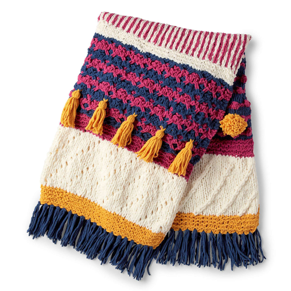Craft Blanket made in Bernat Blanket yarn