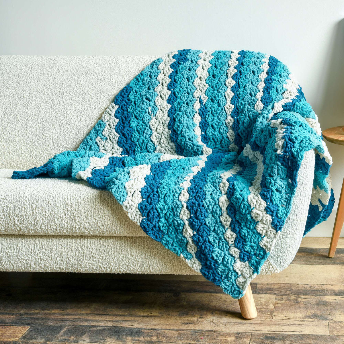 Craft Blanket made in Bernat Blanket yarn