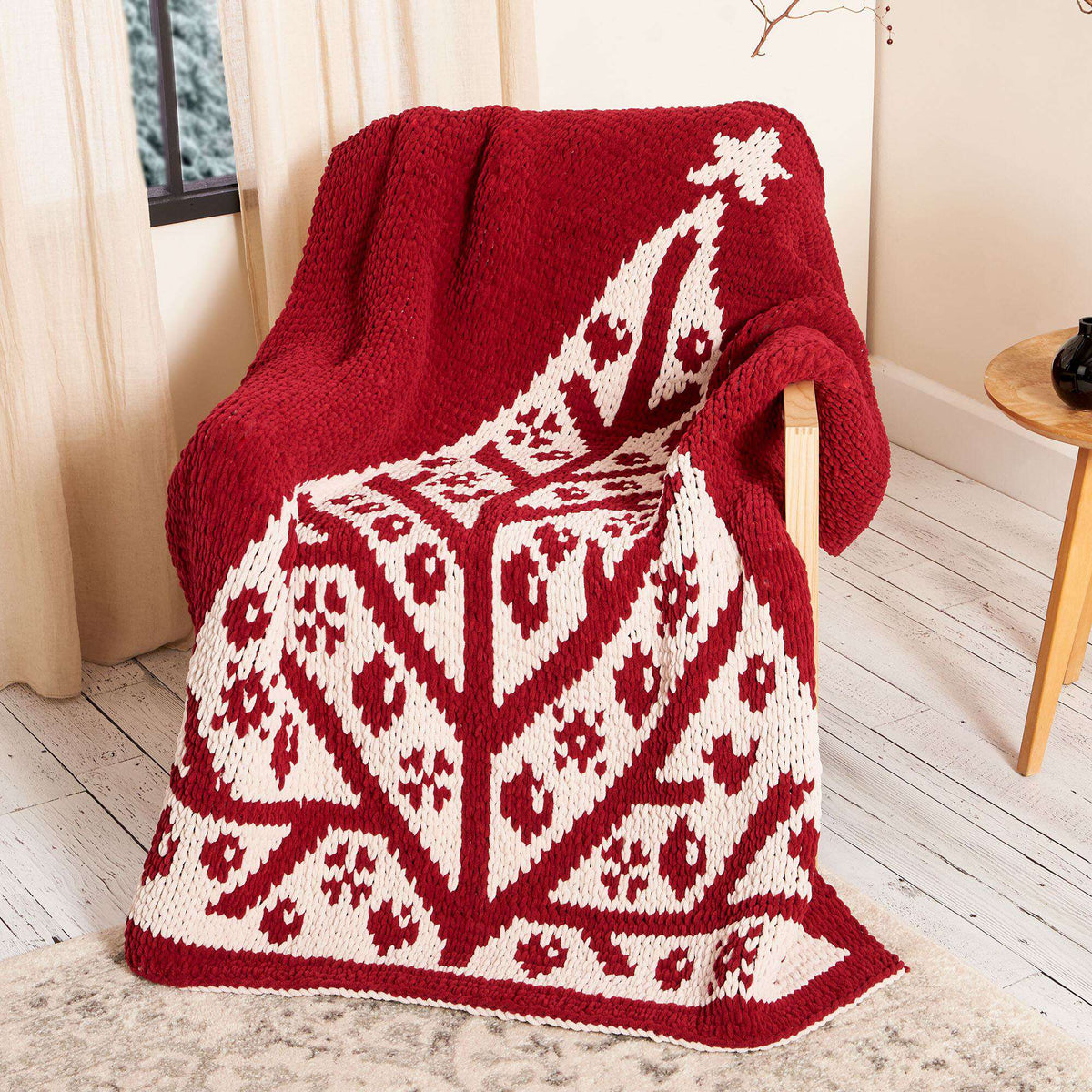 Craft Blanket made in Bernat Alize Blanket EZ Graph It yarn