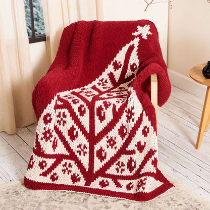 Bernat Craft EZ Graph It Holiday Tree Blanket Craft Blanket made in Bernat Alize Blanket EZ Graph It yarn