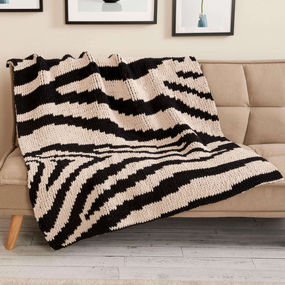 Bernat Craft EZ Graph It Zebra Stripe Blanket Craft Blanket made in Bernat Alize Blanket EZ Graph It yarn