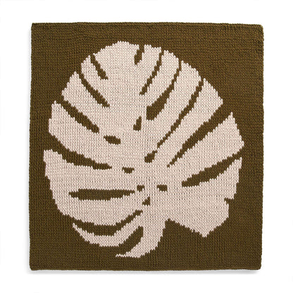 Bernat Craft EZ Graph It Monstera Leaf Blanket Craft Blanket made in Bernat Alize Blanket EZ Graph It yarn