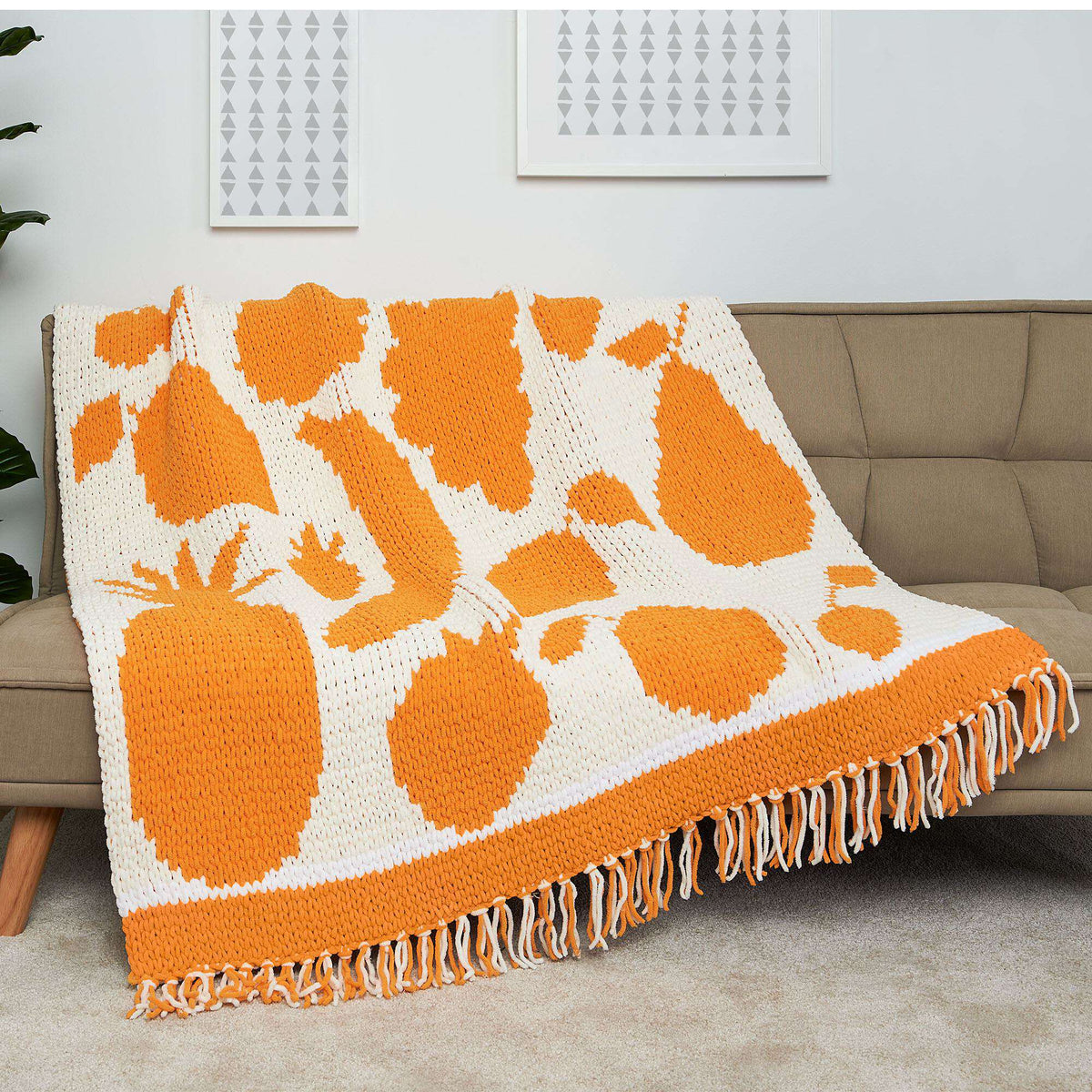 Craft Blanket made in Bernat Alize Blanket EZ Graph-it yarn