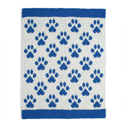 Bernat Craft EZ Graph It Paw Print Blanket Craft Blanket made in Bernat Alize Blanket EZ Graph-it yarn