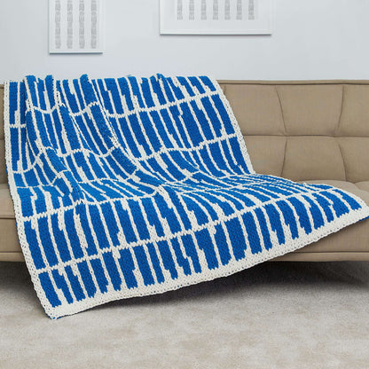 Bernat Craft EZ Graph It Organic Stripes Blanket Craft Blanket made in Bernat Alize Blanket EZ Graph-it yarn