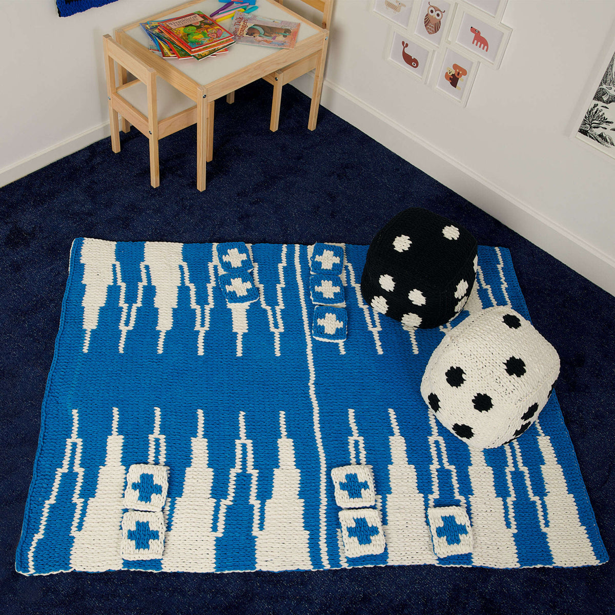 Craft Blanket made in Bernat Alize Blanket EZ Graph-it yarn
