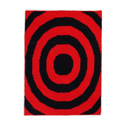 Bernat Craft EZ Graph It Bullseye Blanket Craft Blanket made in Bernat Alize Blanket EZ Graph-it yarn