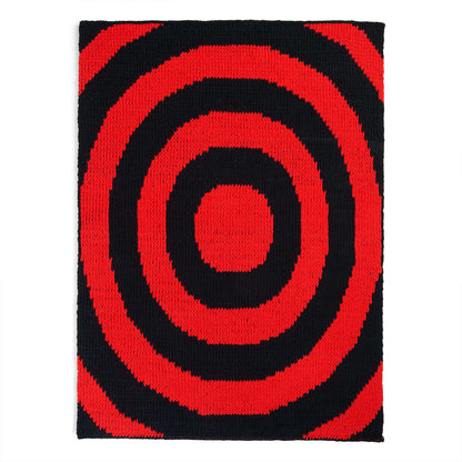 Bernat Craft EZ Graph It Bullseye Blanket Craft Blanket made in Bernat Alize Blanket EZ Graph-it yarn