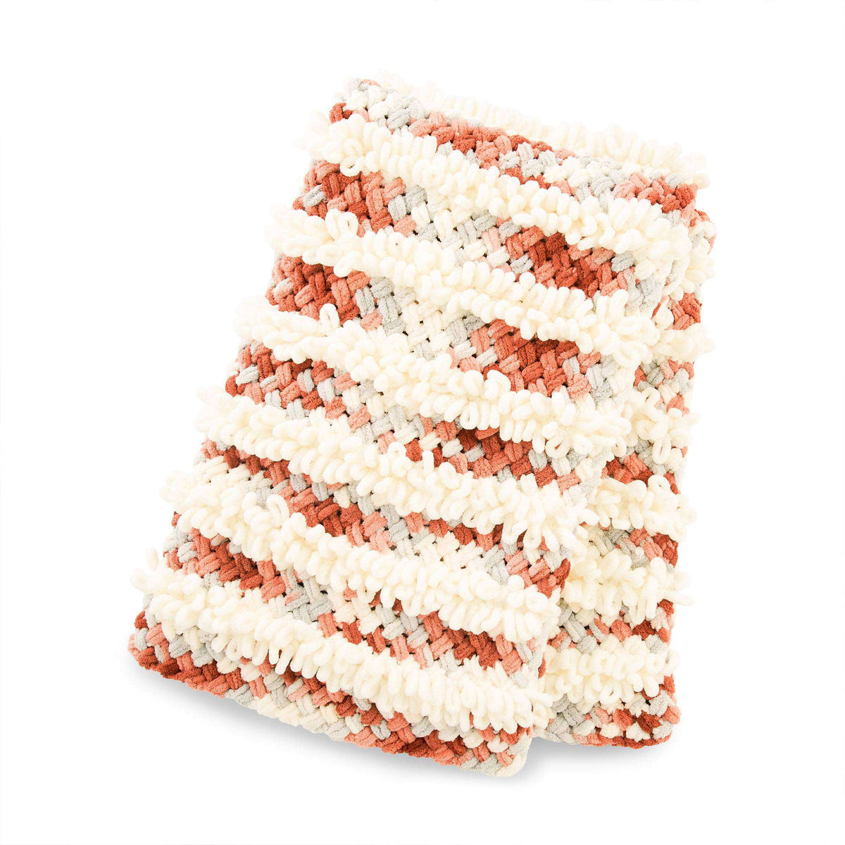 Craft Blanket made in Bernat Blanket EZ Graph-it yarn