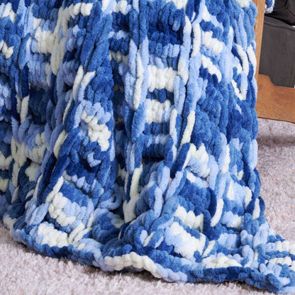 Bernat Craft Ladder and Loop EZ Blanket Craft Blanket made in Bernat Blanket EZ yarn